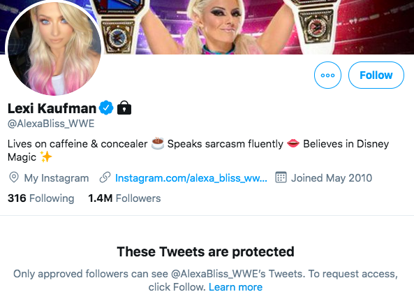 WWE Star Alexa Bliss Restricts Twitter Account After Online Harassment 
