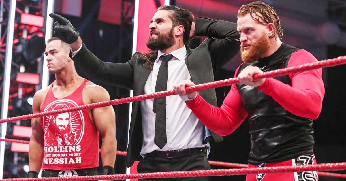 Austin Theory Seth Rollins Murphy WWE RAW June 2020