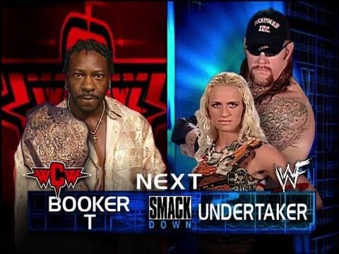 Booker T vs The Undertaker (with Sara) - WWF SmackDown