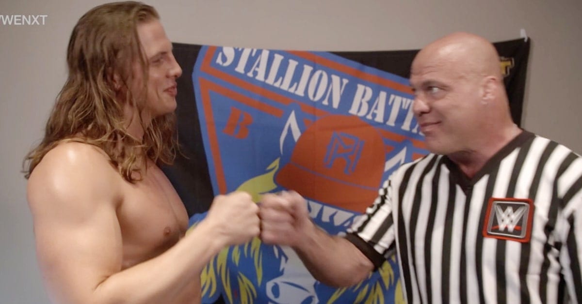 Matt Riddle Kurt Angle Backstage In NXT