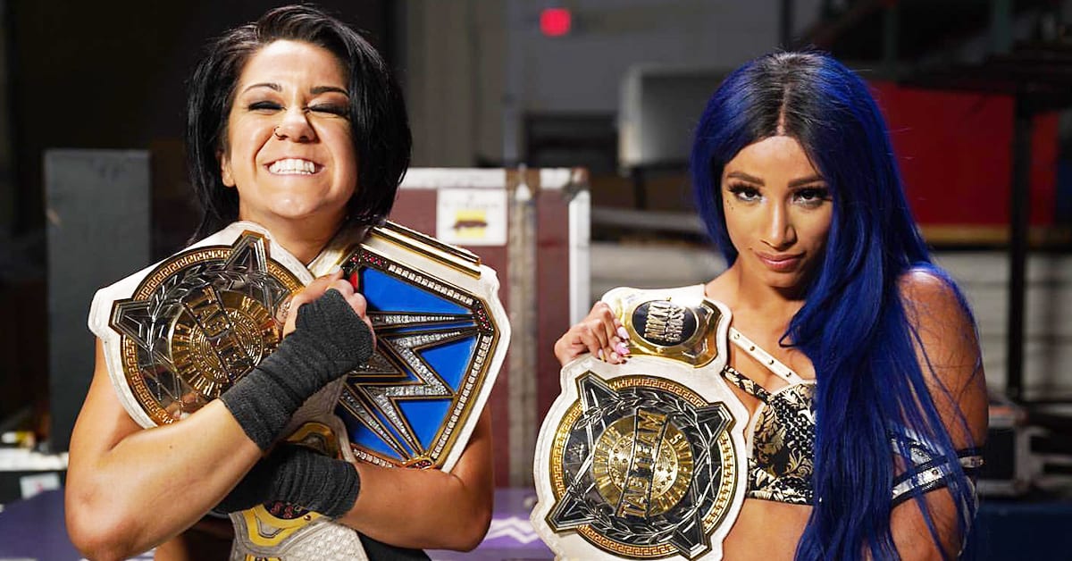 SmackDown Women's Champion Bayley Sasha Banks WWE Women's Tag Team Champions 2020