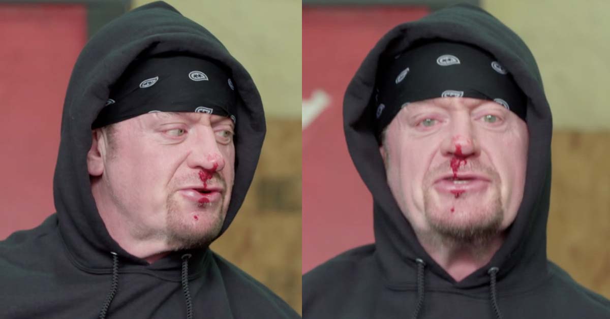 The Undertaker Bleeding From His Nose While Training In The Gym For His WrestleMania 36 Match