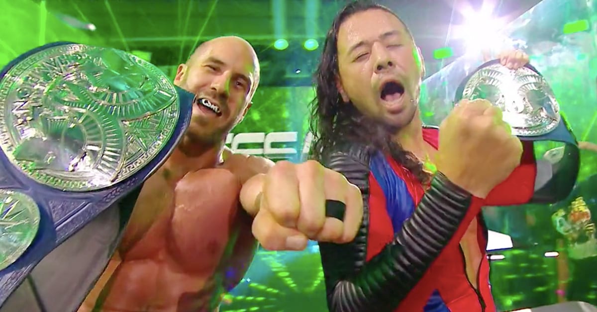 Cesaro Shinsuke Nakamura Win SmackDown Tag Team Championship At WWE Extreme Rules 2020