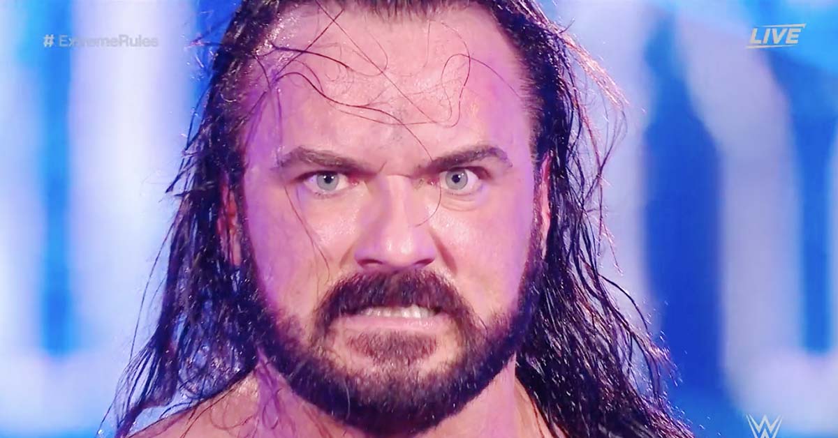 Drew McIntyre Angry Face WWE Extreme Rules 2020