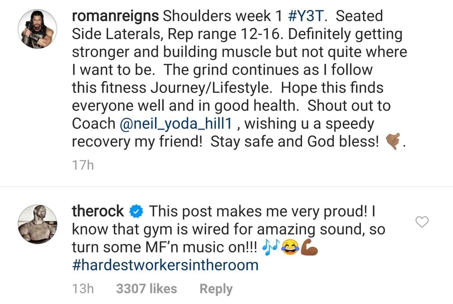The Rock Reacts To Roman Reigns Improving His Physique