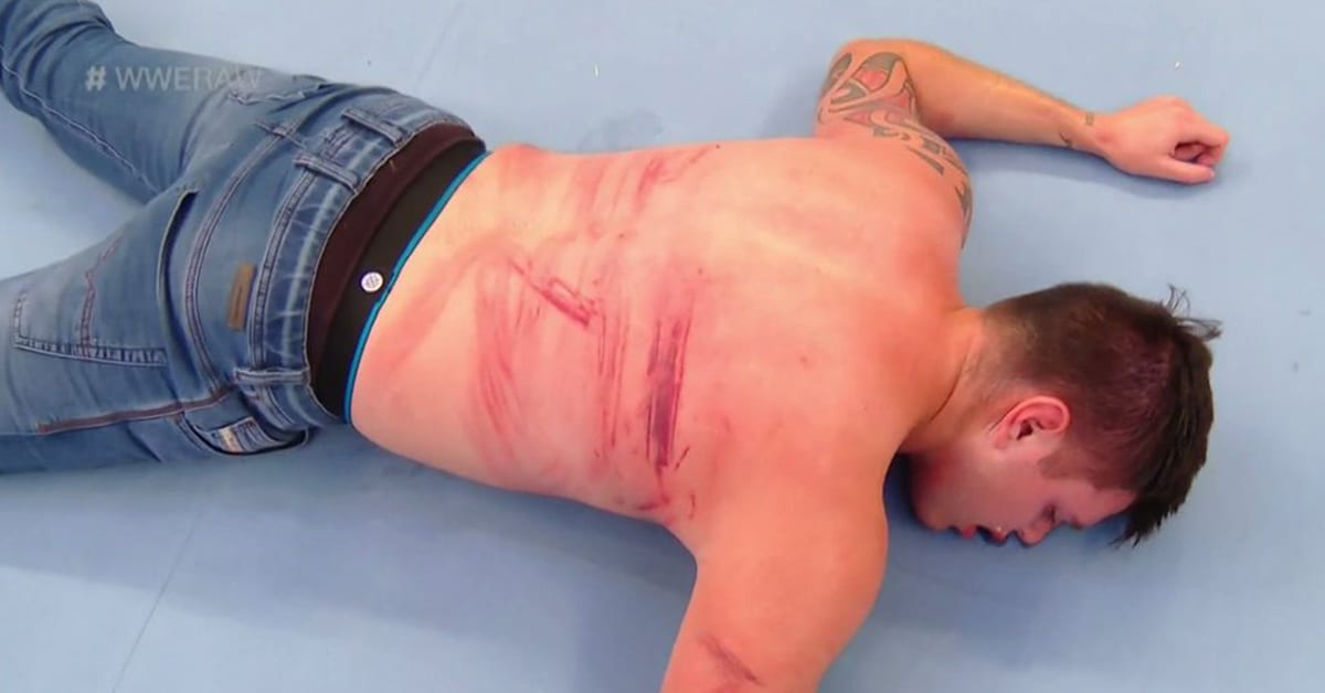 Dominik Mysterio Badly Beaten Down By Seth Rollins & Murphy With Kendo Sticks On WWE RAW