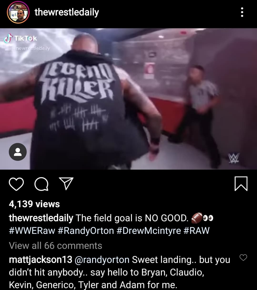 Matt Jackson Takes A Shot At Randy Orton For Missing Punt Kicks On RAW