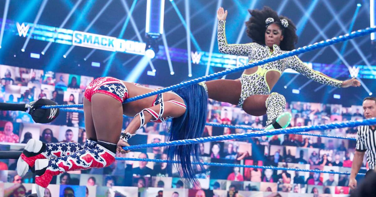Sasha Banks Ass Butt Booty Naomi Kick WWE SmackDown ThunderDome