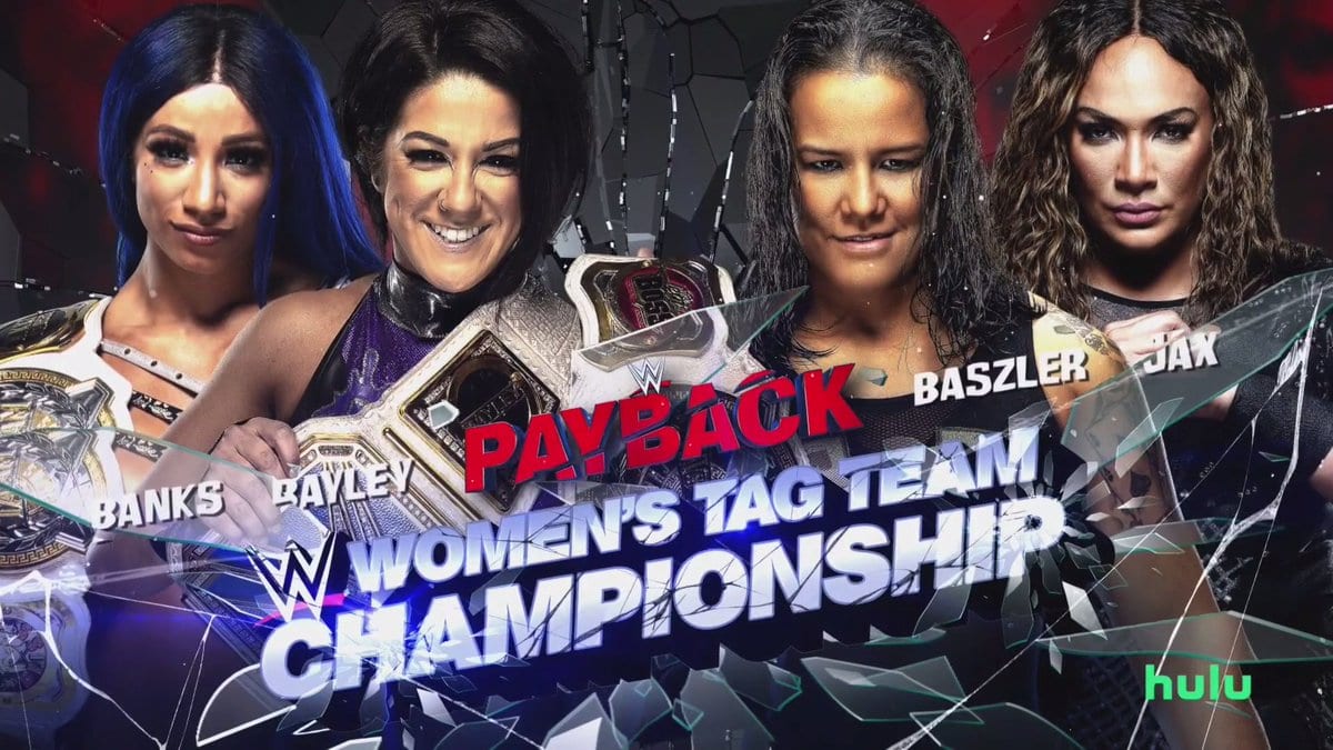 Sasha Banks Bayley vs Nia Jax Shayna Baszler - WWE Payback 2020