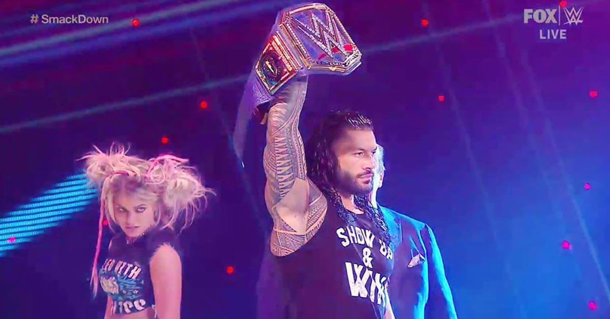 Alexa Bliss Angry Look At WWE Universal Champion Roman Reigns
