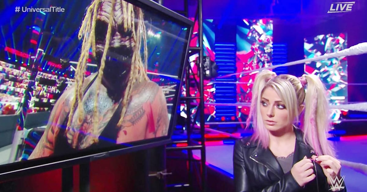 Alexa Bliss Looking At The Fiend Bray Wyatt Backstage At WWE Payback 2020