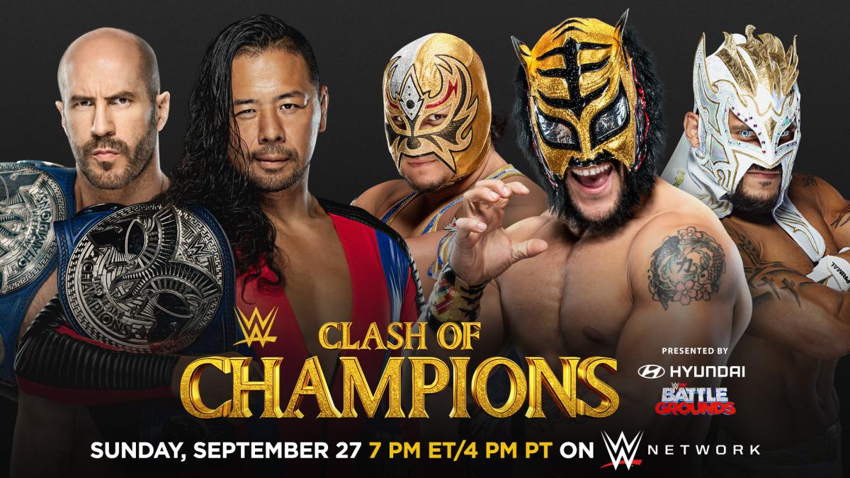 Cesaro Shinsuke Nakamura vs Lucha House Party - WWE Clash Of Champions 2020
