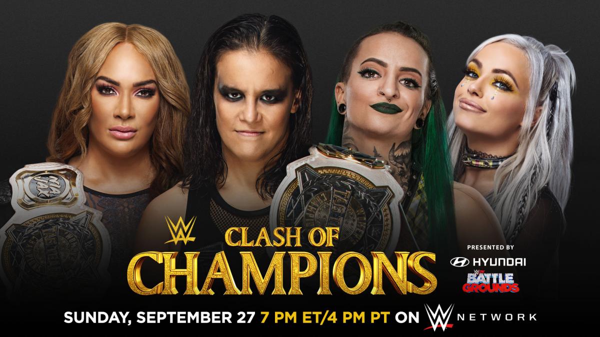 Nia Jax Shayna Baszler vs Ruby Riott Liv Morgan - WWE Clash Of Champions 2020