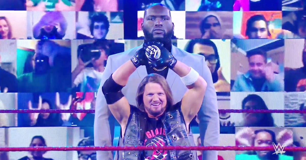 AJ Styles Jordan Omogbehin WWE RAW Season Premiere 2020