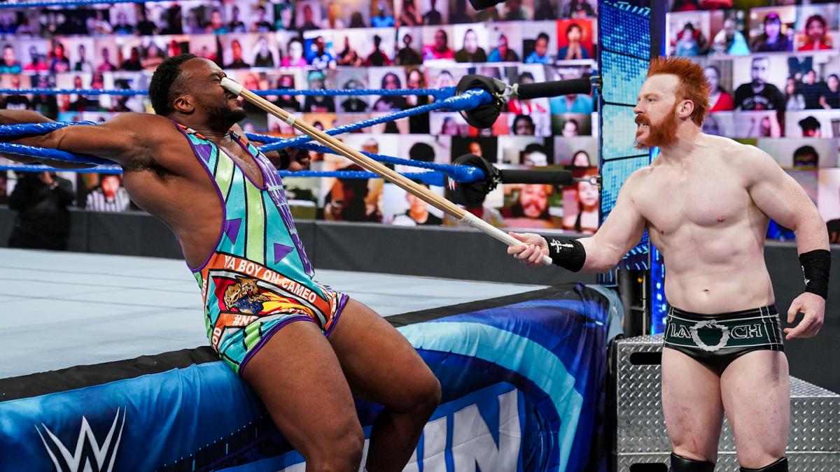 Big E Ya Boy On Cameo Singlet Sheamus Kendo Stick WWE SmackDown