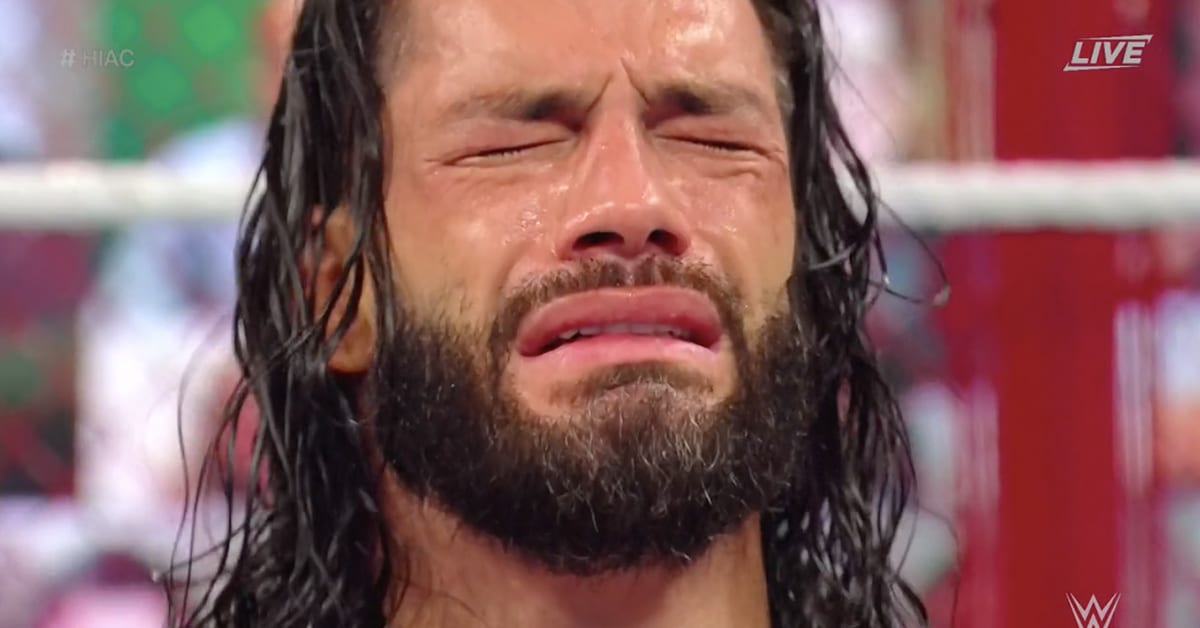 Roman Reigns Crying WWE Hell In A Cell 2020