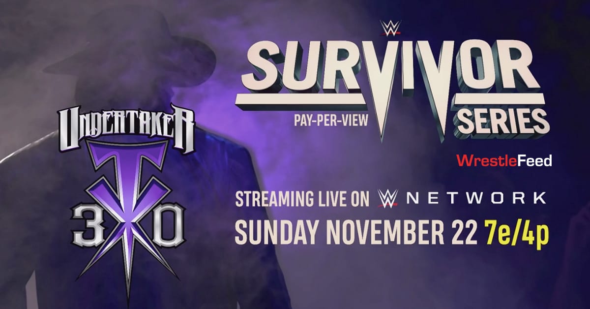 WWE Survivor Series 2020 30 Years Of Undertaker Official Graphic WrestleFeed App