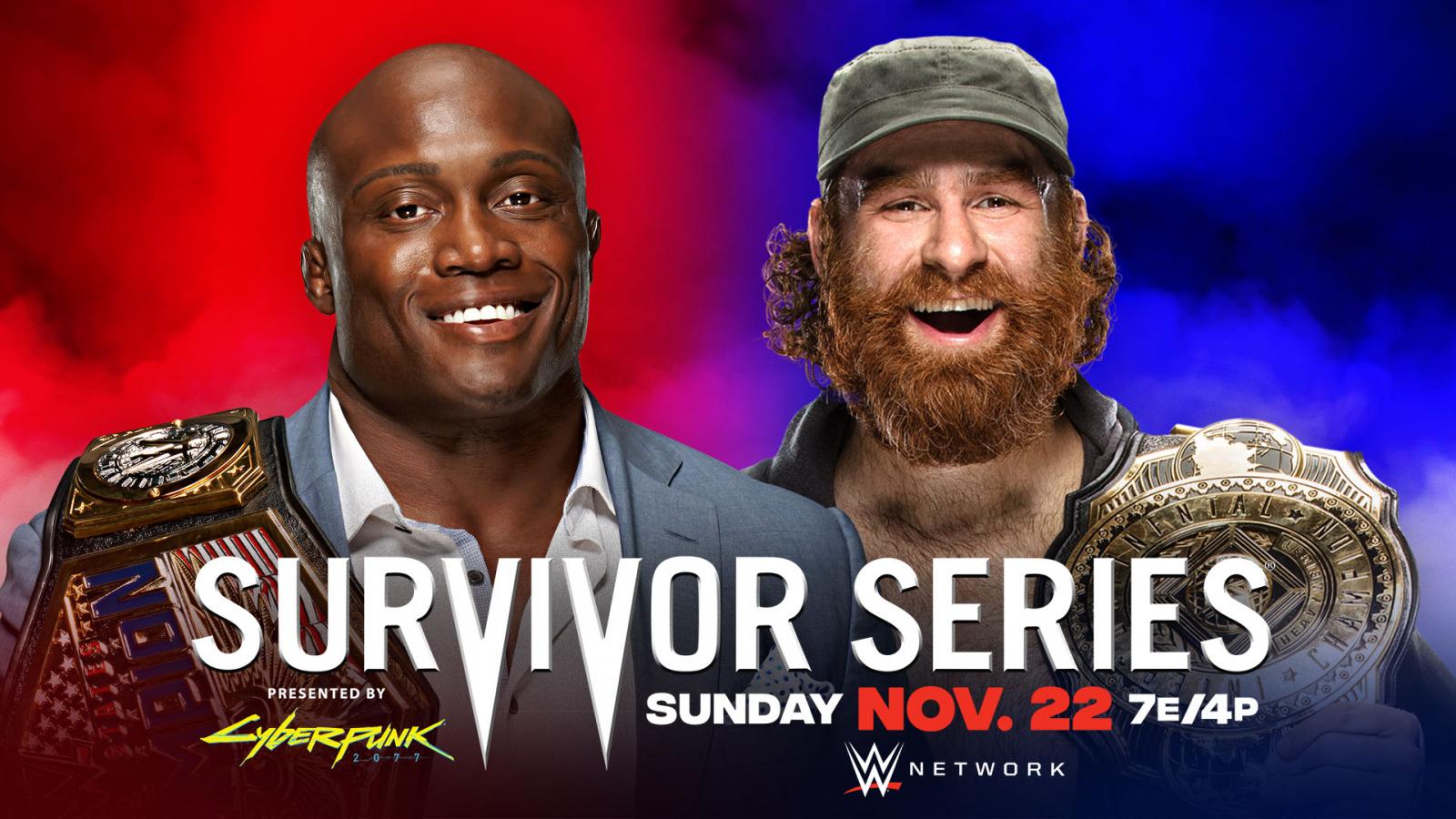 Bobby Lashley vs Sami Zayn WWE Survivor Series 2020 Official Graphic