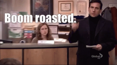 Boom Roasted Michael Scott The Office GIF