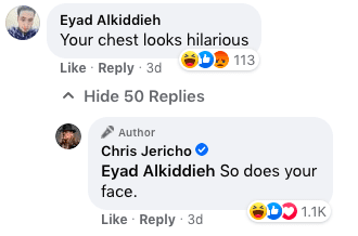 Chris Jericho Destroys A Fan Who Said His Chest Looks Hilarious