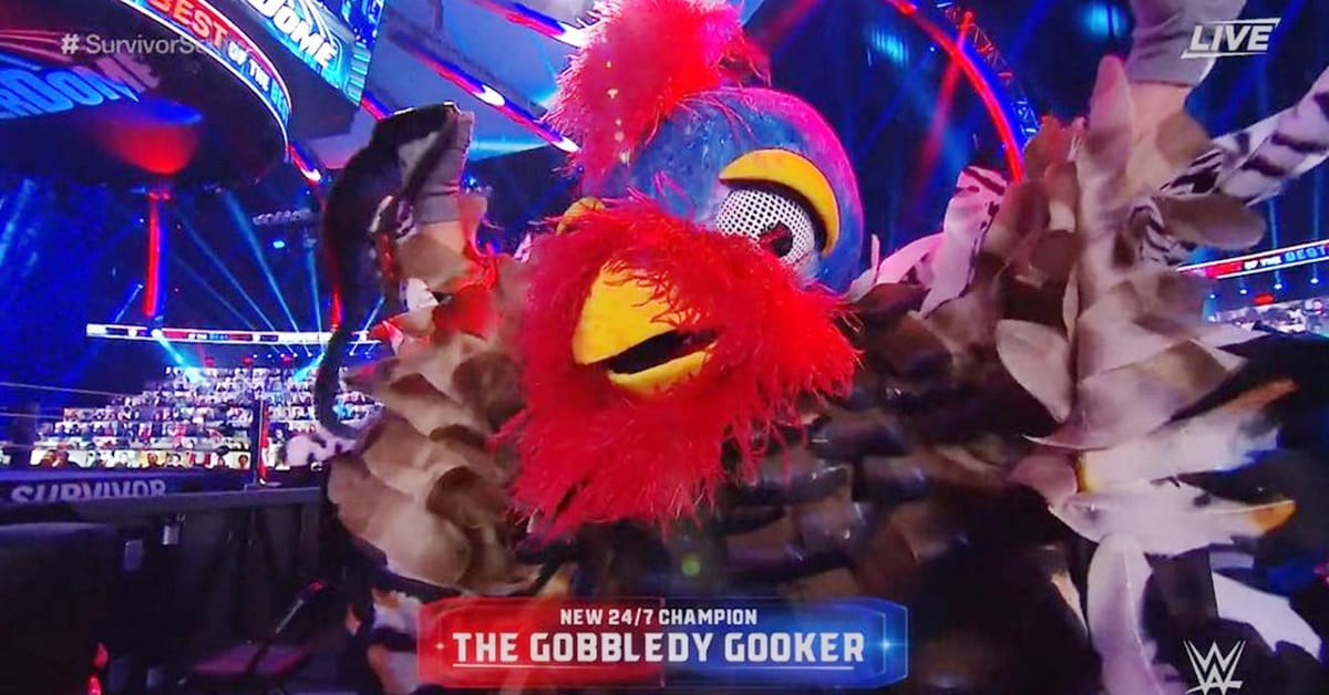 Gobbledy Gooker Wins WWE 24 7 Title On The Survivor Series 2020 Kickoff Show