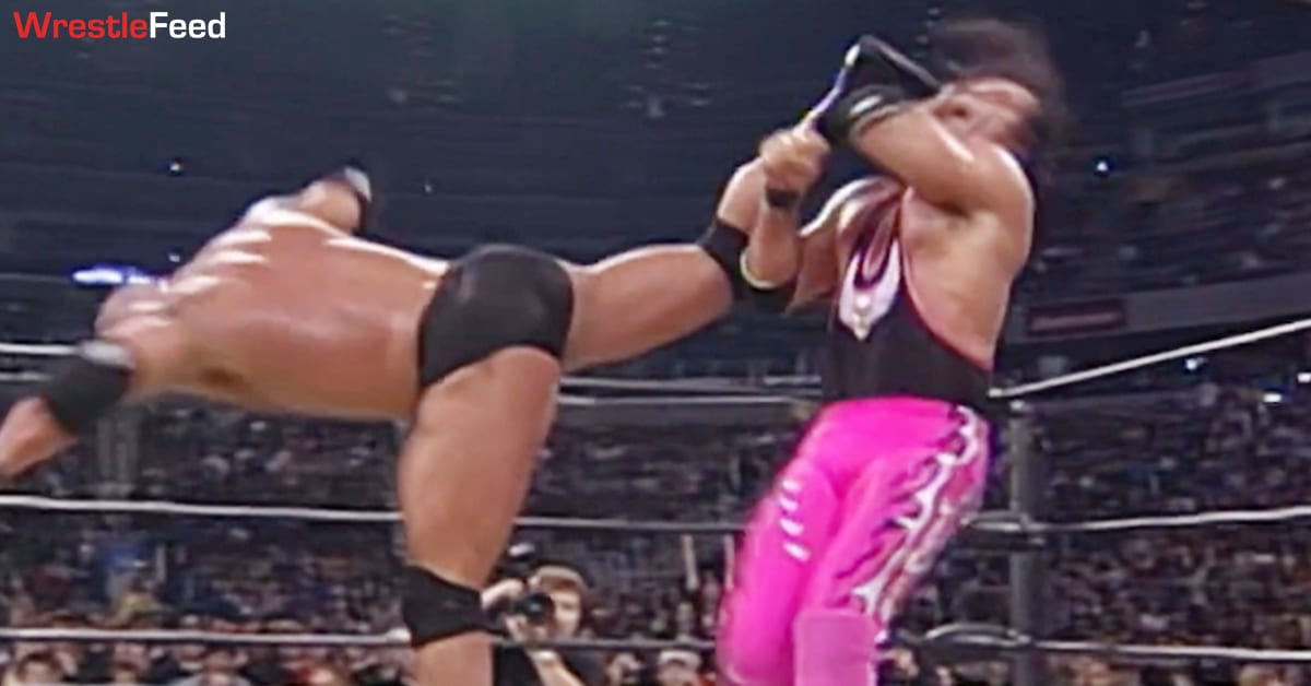 Goldberg Kicks Bret Hart In The Head Concussion WCW WrestleFeed App