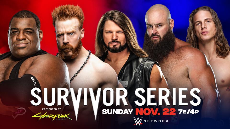 Keith Lee Sheamus AJ Styles Braun Strowman Matt Riddle WWE Survivor Series 2020 RAW Men's Team