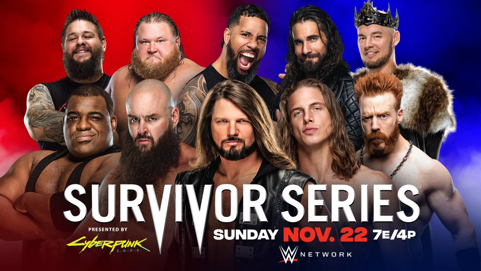 Men's RAW vs SmackDown Survivor Series 2020 Official Graphic