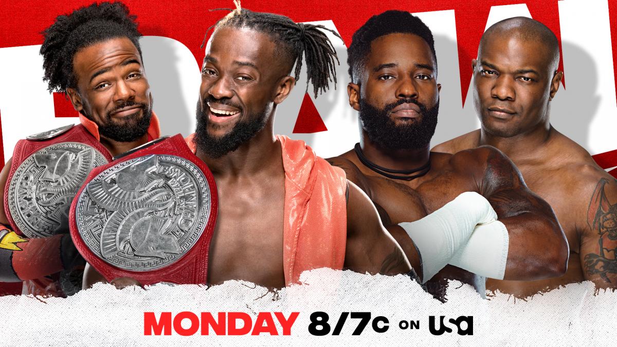 The New Day vs The Hurt Business Cedric Alexander Shelton Benjamin RAW Tag Team Championship Match