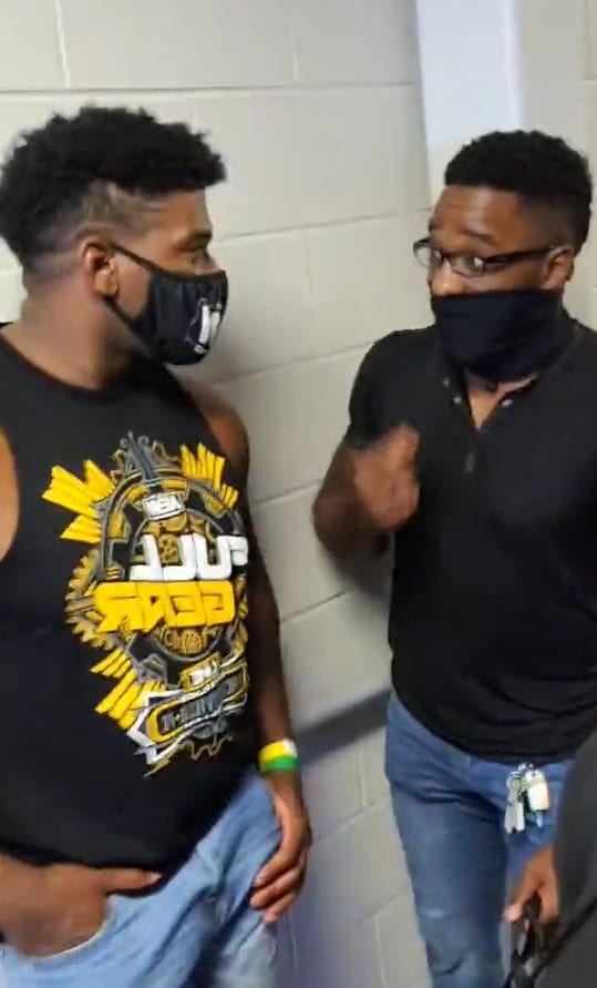 WWE RAW Wrestler Cedric Alexander Backstage At AEW Full Gear 2020