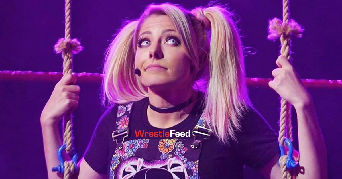 Alexa Bliss on a swing in her playground in a WWE ring on RAW after TLC 2020 WrestleFeed App