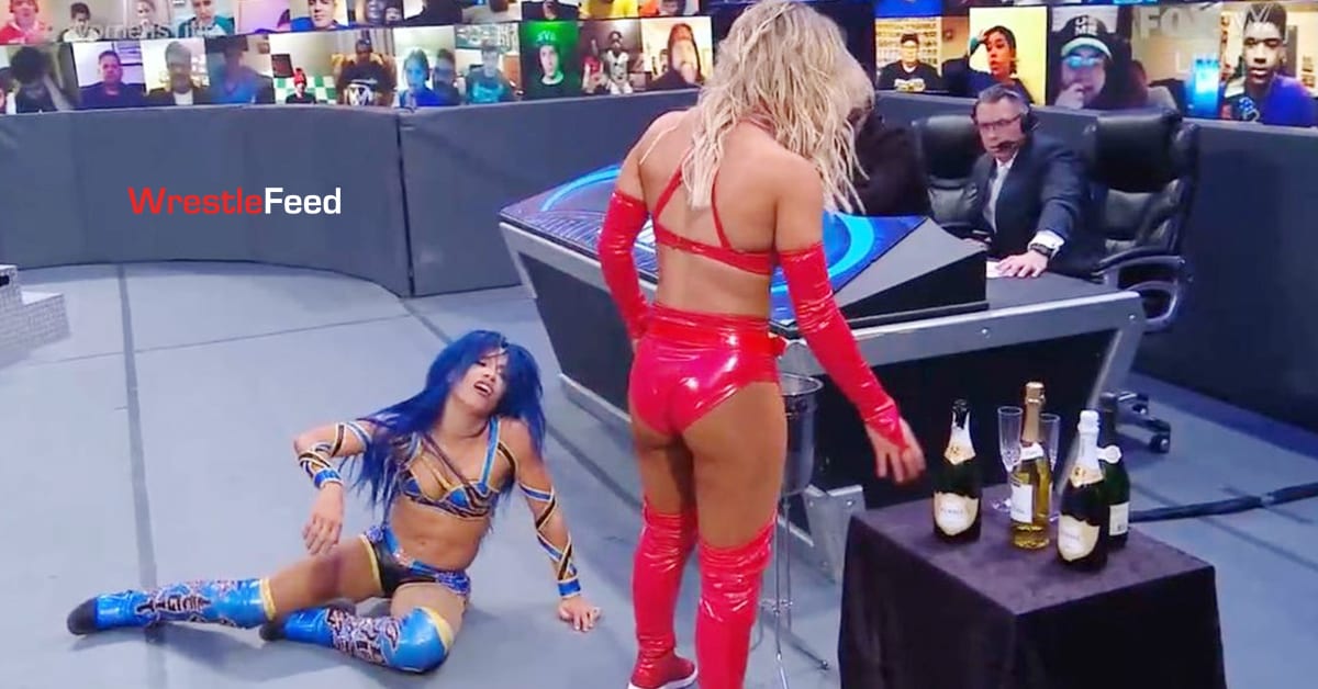 Carmella Attacks Sasha Banks With A Champagne Bottle On SmackDown December 2020 WrestleFeed App