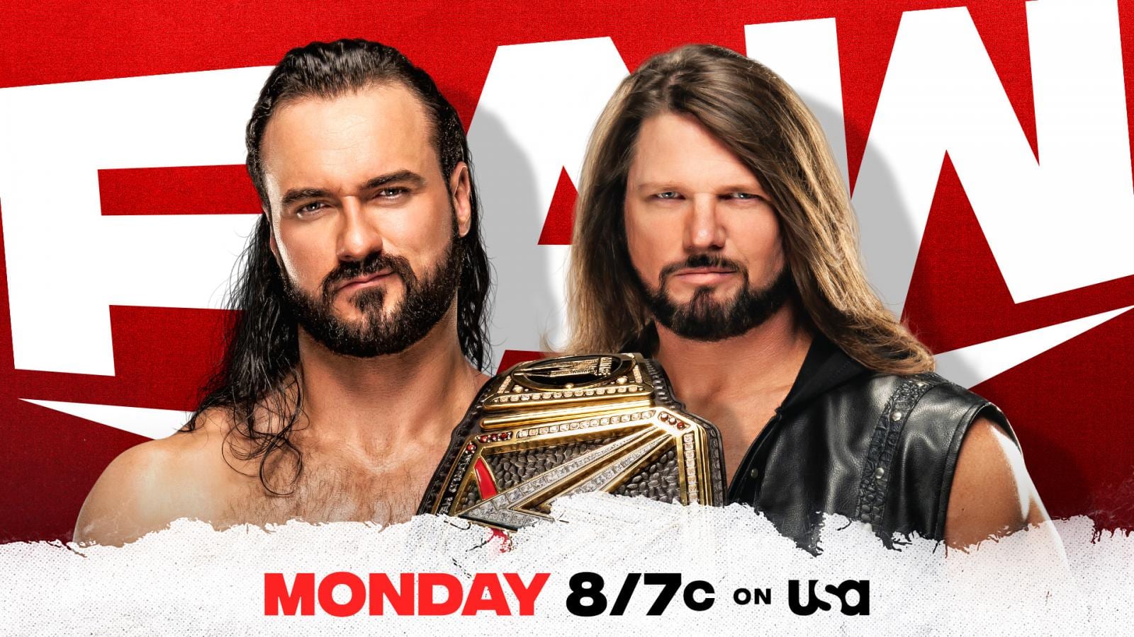 Drew McIntyre AJ Styles WWE RAW Graphic