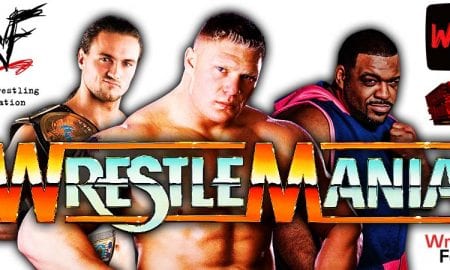 Drew McIntyre vs Brock Lesnar vs Keith Lee WrestleMania 37 WrestleFeed App