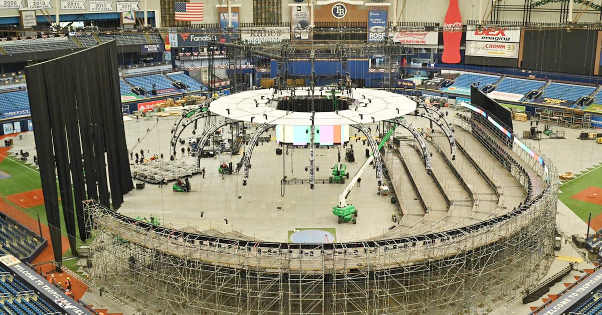 First Photos of WWE Construction Underway at Tropicana Field