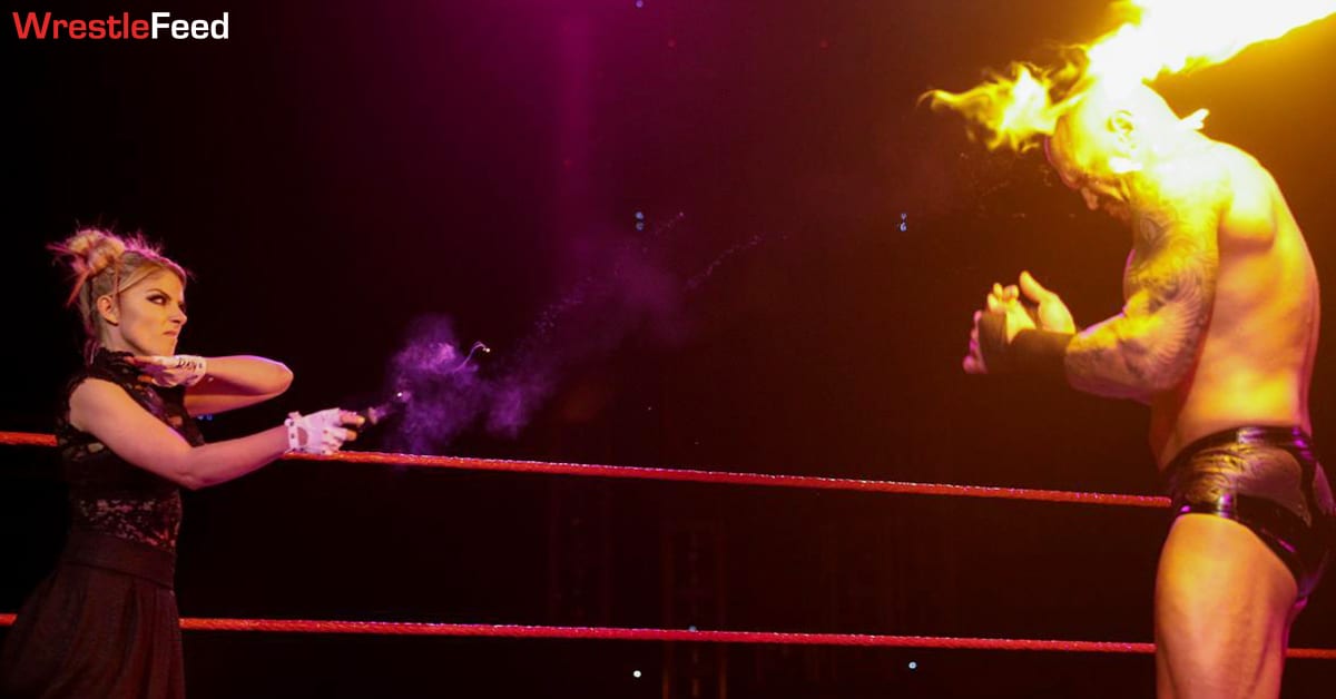 Alexa Bliss Fireball Attack Randy Orton WWE RAW 2021 WrestleFeed App