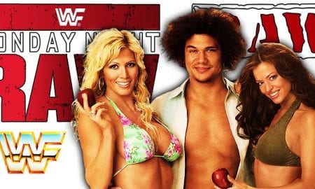 Carlito Caribbean Cool with Torrie Wilson & Candice Michelle RAW Article Pic 2