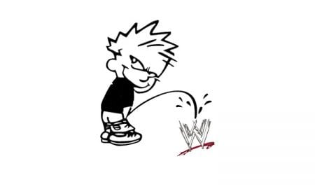 Fan Peeing On WWE Logo
