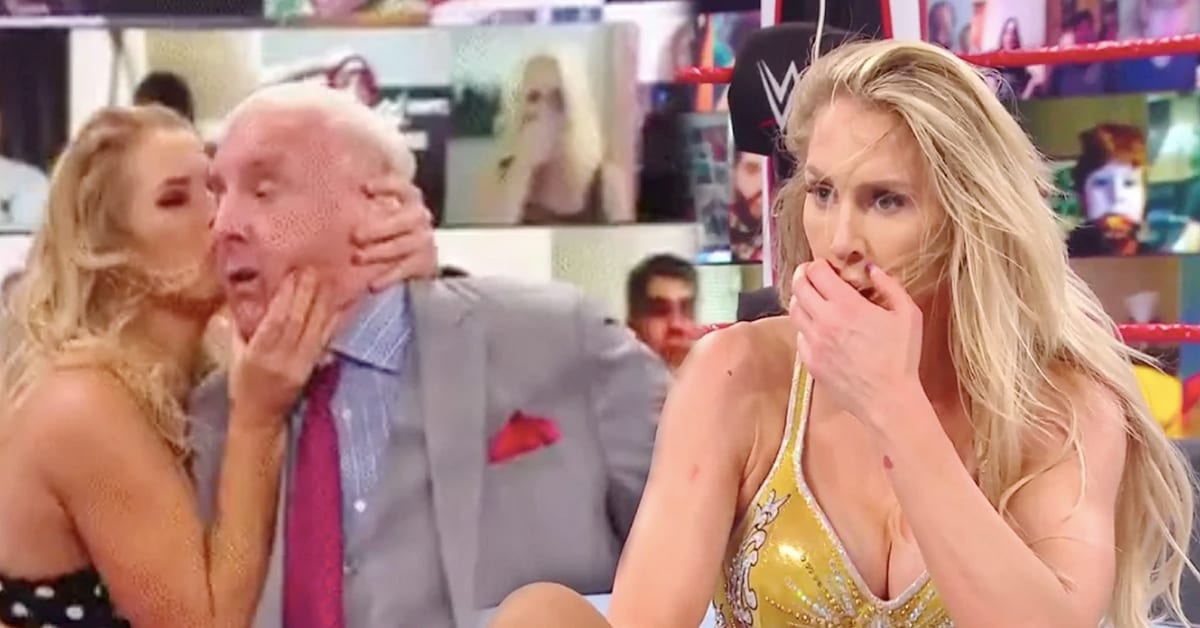 Lacey Evans Kisses Ric Flair Charlotte Flair Step Mother