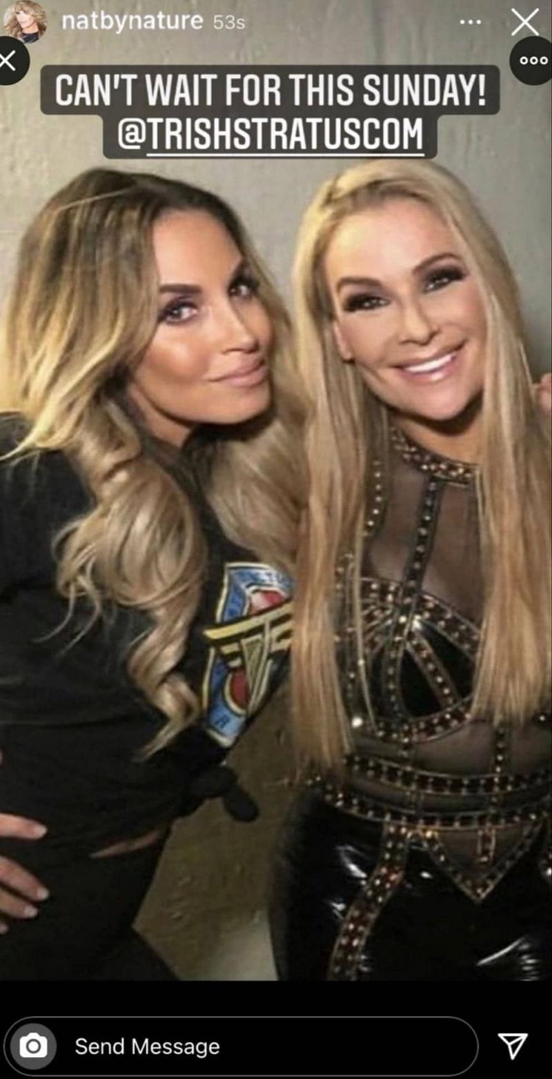 Natalya possibly spoils Trish Stratus' entry in the Women's Royal Rumble 2021 match