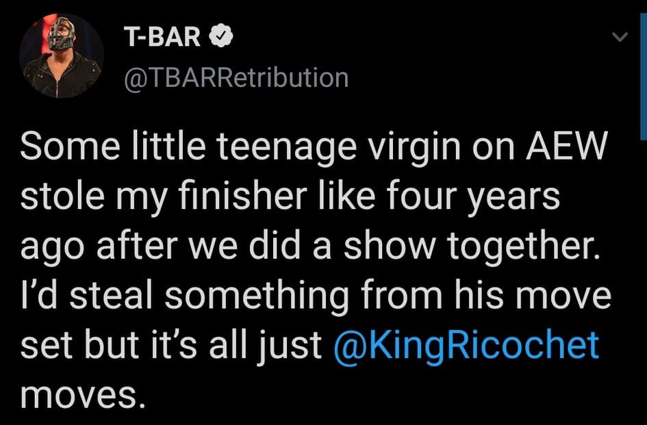 T-Bar Calls Sammy Guevara Teenage Virgin