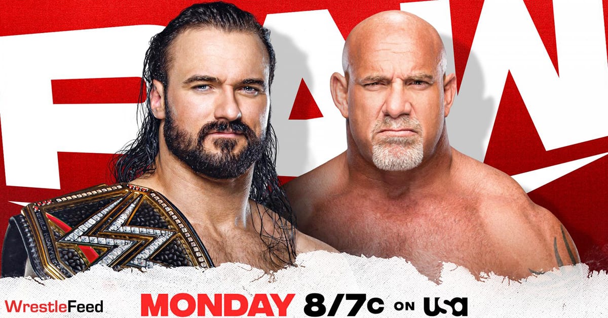WWE Champion Drew McIntyre Goldberg RAW Graphic 2021 WrestleFeed App