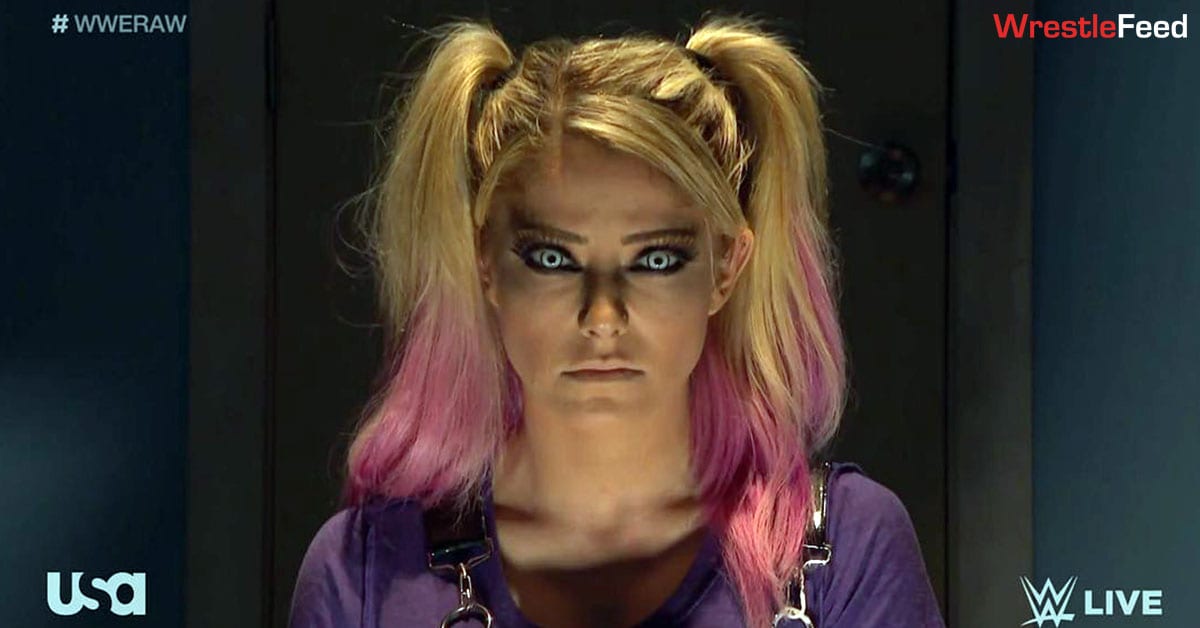 Alexa Bliss Scary Eyes Face WWE RAW Before Elimination Chamber 2021 WrestleFeed App
