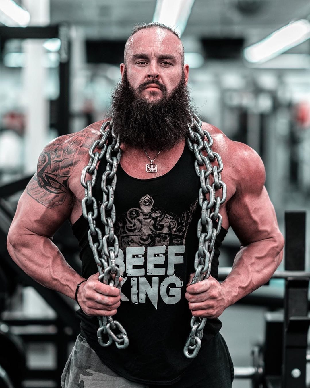 Braun Strowman Muscular Vascular Ripped Jacked Physique WWE Steroids