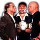 Mike Tyson with Stone Cold Steve Austin & Shawn Michaels WWF Article Pic 5 WrestleFeed App