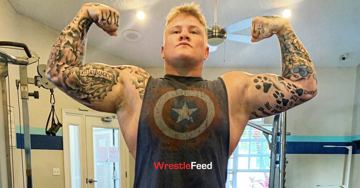 Parker Boudreaux Flexing WrestleFeed App