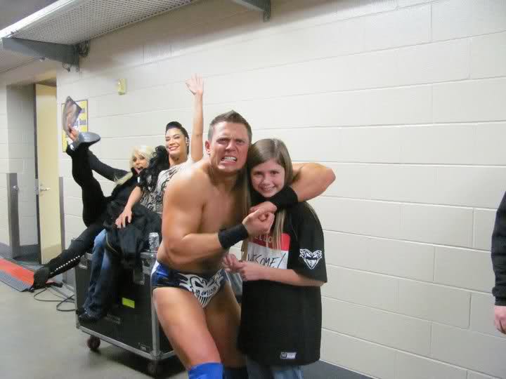 The Miz with Angry Miz Girl Caley Backstage