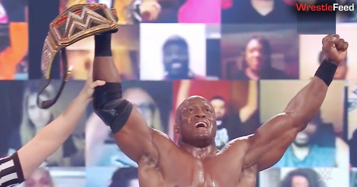 Bobby Lashley wins the WWE Championship on RAW WrestleFeed App
