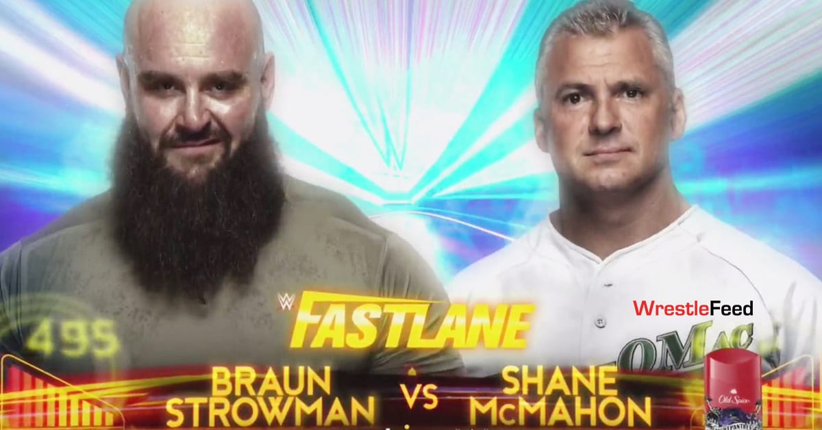 Braun Strowman vs Shane McMahon WWE Fastlane 2021 Official Graphic WrestleFeed App