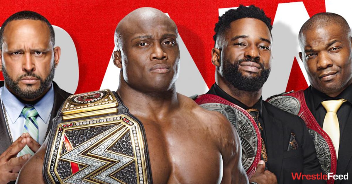 MVP WWE Champion Bobby Lashley RAW Tag Team Champions Cedric Alexander Shelton Benjamin RAW Graphic March 2021 WrestleFeed App